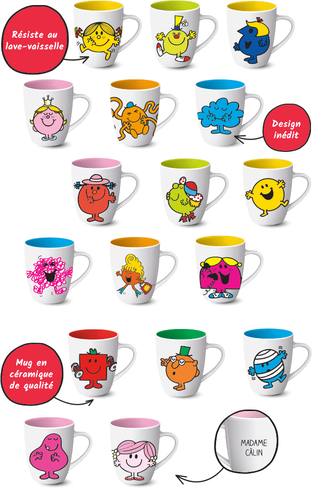 Collectionnez les mugs collector Monsieur Madame !