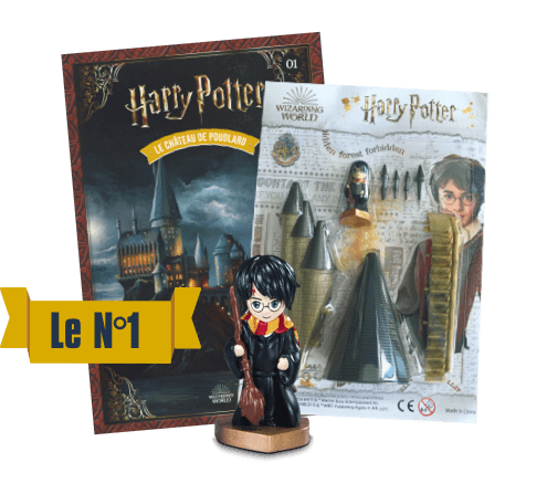 Le N°1 : Le fascicule + la figurine Harry Potter + les premières pièces de la tour du château