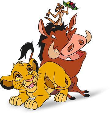 Timon + Pumbaa + Simba