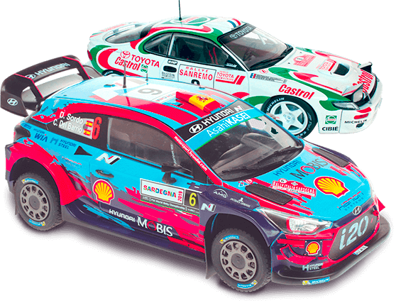 Découvrez pour la première fois ces modèles à l’échelle exceptionnelle 1/24e pour vous permettre d’apprécier tous leurs détails et revivez ainsi toute la passion du WRC.