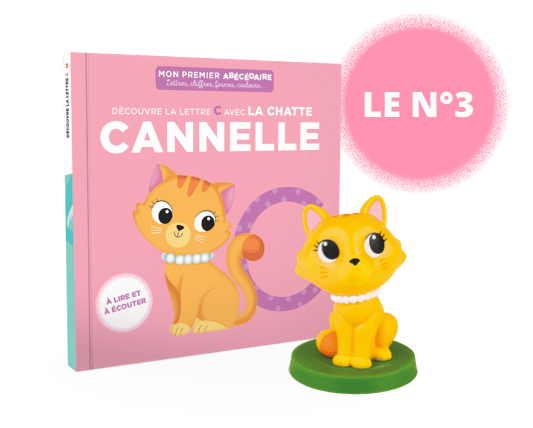 Le n°3 : Le livre sur la lettre C + La figurine audio de Cannelle la chatte