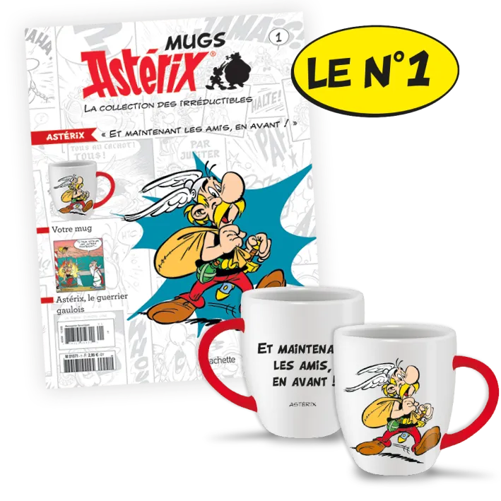 Le N°1 : Le mug Astérix + Le fascicule des Irréductibles.