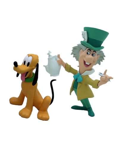 Pluto and Mad Hatter Figurines