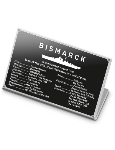 Battleship Bismarck Plaque