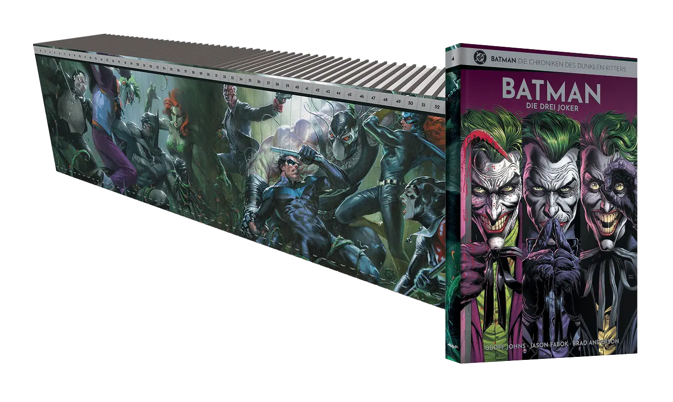 Die Buchrücken vereinen sich zu einm extra Artwork von Gabriele Dell'Otto