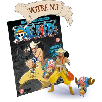 Le N°3 : Le fascicule + La figurine USOPP et TONY TONY CHOPPER