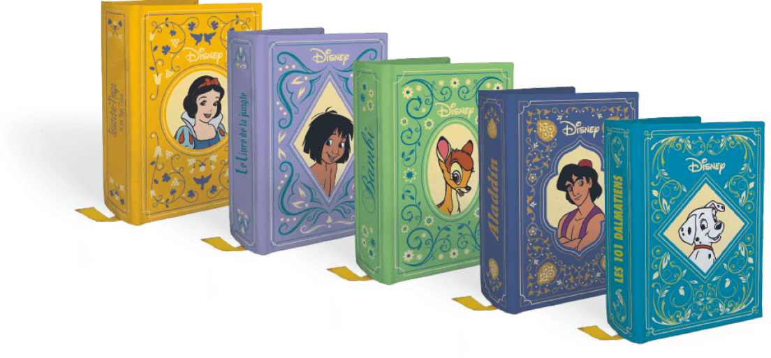 Les couvertures des livres miniatures Disney