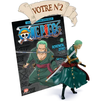 Le N°2 : Le fascicule + La figurine RORONOA ZORO Le chasseur de pirates