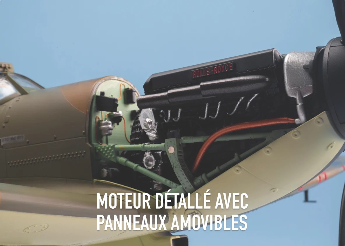 Moteur détallé avec panneaux amovibles