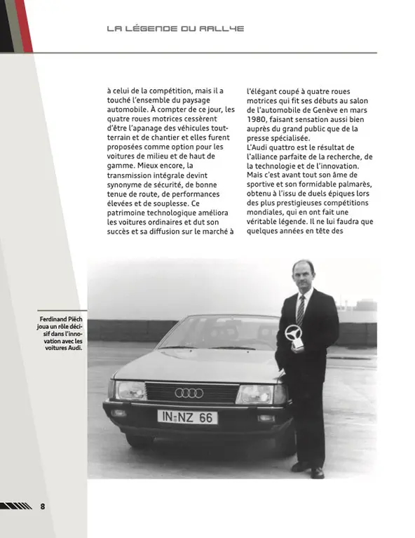 De passionnants fascicules pour tout savoir l'Audi quattro et son histoire