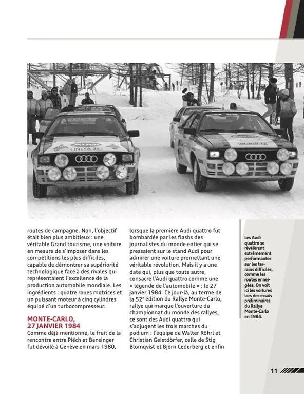 De passionnants fascicules pour tout savoir l'Audi quattro et son histoire