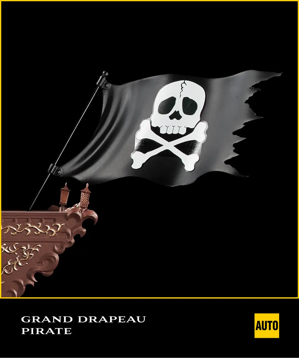 Grand drapeau pirate