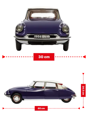 Citroën DS 19 de profil et de face