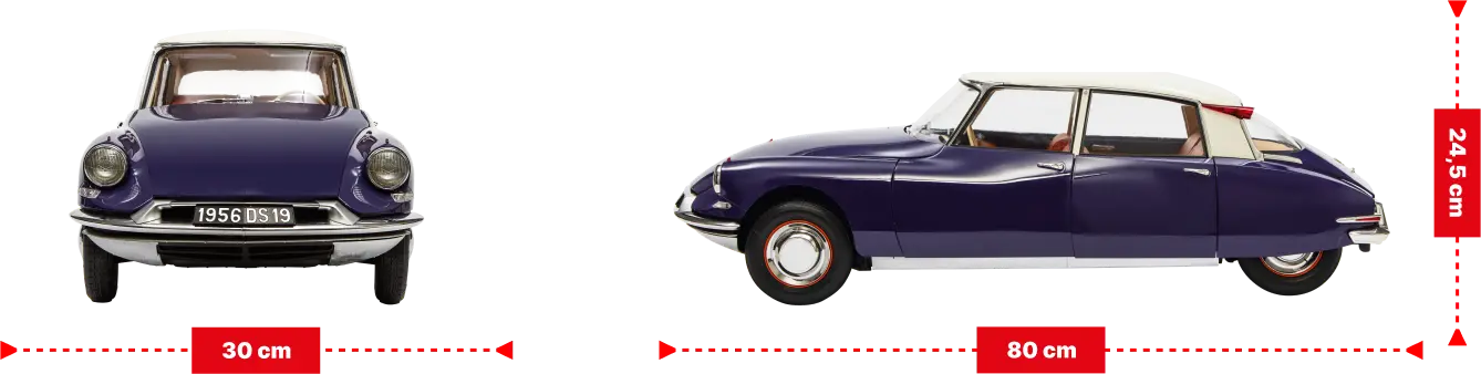 Citroën DS 19 de profil et de face